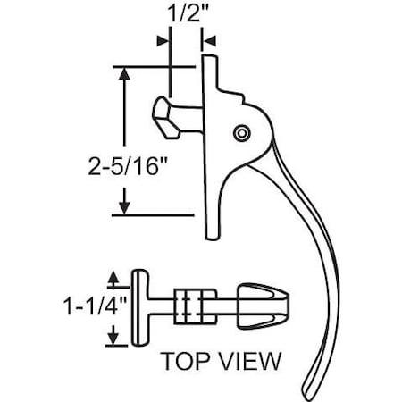 Strybuc Casement Handle Die Cast 34-67DC